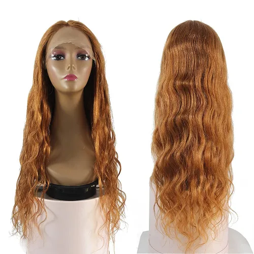 Miniatura 7 de Pelucas de cabello humano ondulado con encaje frontal, nudos blanqueados previamente despuntados con abuelitos, sin pegamento, 13 × 4, cabello