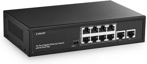 Miniatura 11 de Conmutador PoE Gigabit de 6 puertos, 4 POE+, 1 enlace ascendente, 1 SFP, IEEE802.3af/at, máx. 65W, VLAN y PoE Extend 820.2 ft, conmutador Ethernet