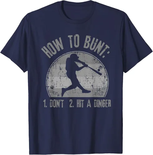 Miniatura 76 de Cómo Bunt Don't Hit A Dinger - Camiseta divertida de béisbol y sóftbol, Negro, S