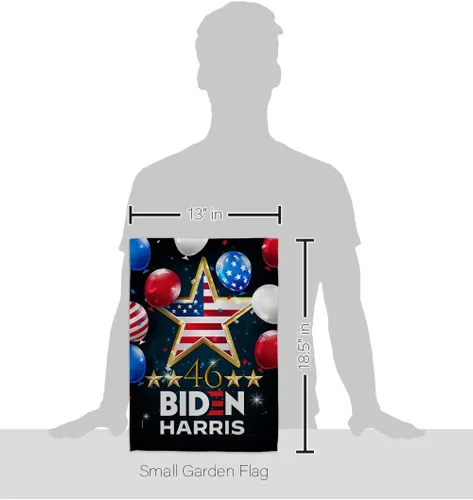 Miniatura 2 de Biden Harris Flag Juego de 46 banderas de jardín, soporte de pared patriótico, voto, presidente demócrata, republicano, Tea Party, Estados Unidos
