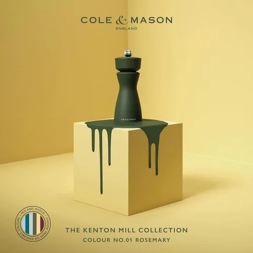 Miniatura 2 de Cole & Mason Kenton - Molinillo de sal y pimienta, molinillo manual recargable con mecanismo de cerámica ajustable, accesorio de comedor para Oliva