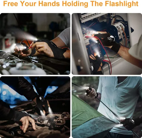 Miniatura 2 de Guantes de linterna LED, regalos de calcetines de Navidad, regalos para hombres, regalos de elefante blanco para adultos, hombres, papá, cumpleaños