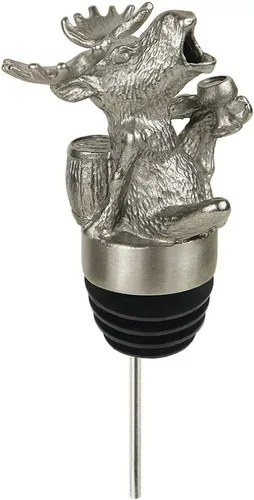 Miniatura 26 de Aireador de vertedor de vino animal de acero inoxidable - Jirafa