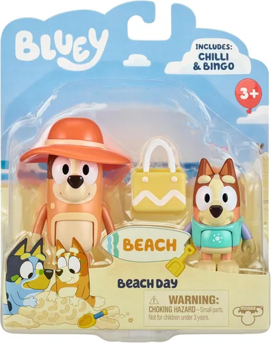 Miniatura 17 de Bluey Action Heroes - Juego de figuras de juguete de 2 unidades, figuras articuladas de personajes con figuras de karate y mochila propulsora