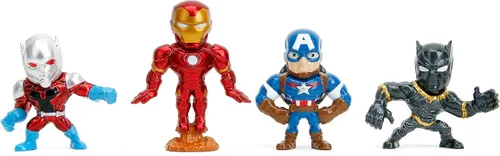 Marvel Avengers - Paquete de 4 figuras coleccionables fundidas a presión de 2.5 pulgadas, juguetes para niños y adultos