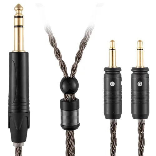 Cable estéreo de 0.250 in compatible con auriculares Focal Clear MG, Stellia, Celestee, Elear, Elegia, Elex, Radiance para cable focal de repuesto