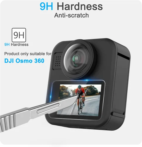 Miniatura 7 de FiTSTILL Protector de pantalla de vidrio templado para Go Pro MAX2/MAX360 2025/MAX Fusion (2019), resistente a los arañazos, pantalla LCD de vidrio