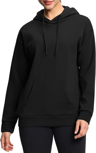 Miniatura 2 de THE GYM PEOPLE Sudadera básica con capucha para mujer, ajuste holgado, forro polar ultra suave, con bolsillos