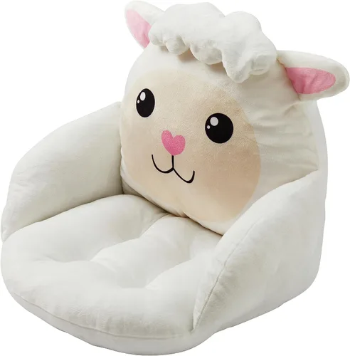 Miniatura 3 de Unicorns & Robots Almohada de cordero para niños con manta, cojín acogedor de animales de felpa, cojín acogedor para sala de juegos y decoración