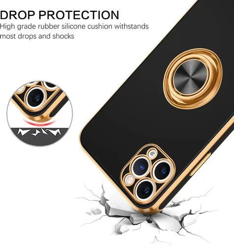 Miniatura 6 de BENTOBEN Funda compatible con iPhone 11 Pro con soporte de anillo de 360°, a prueba de golpes, soporte magnético, soporte magnético, soporte