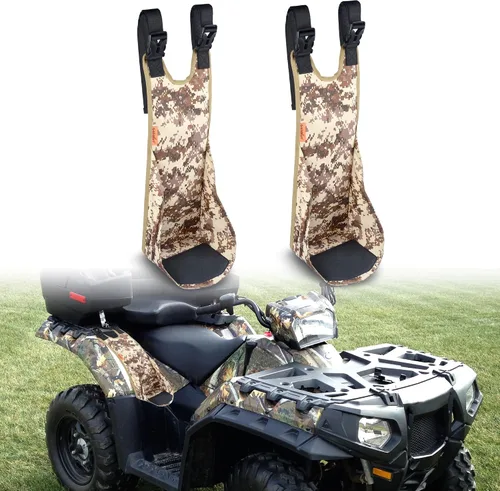 Miniatura 9 de Goldfire 2 piezas de reposapiés para asiento trasero de cuatrimoto, universales, ajustables, plegables, resistentes, se adapta a Polaris Sportsman
