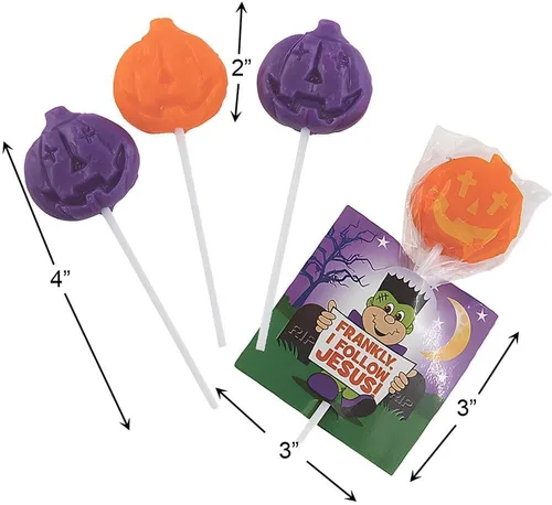 Miniatura 2 de Fun Express Little Boolievers - Chupones con tarjetas (24 paletas envueltas individualmente), suministros para fiesta de Halloween