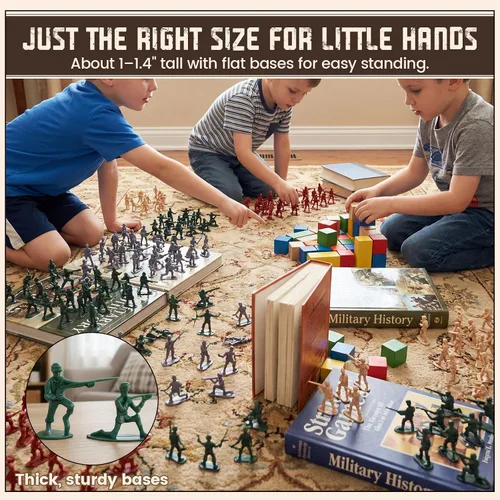 Miniatura 4 de AMOR PRESENT Juego de 120 piezas militares para hombres del ejército, juego de soldado militar, figuras de acción del ejército, con vehículos