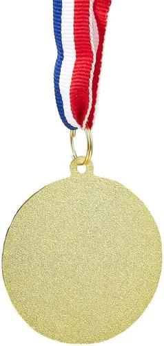 Miniatura 7 de Juvale Paquete de 12 medallas de premio para adultos, trofeos de participación en equipo con cinta de rayas rojas, blancas y azules, recuerdos