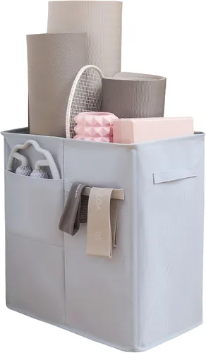 Estante de almacenamiento para gimnasio en casa, organizador de entrenamiento, equipo de ejercicio para correas de esterilla de yoga, tapete de yoga