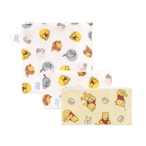 Miniatura 39 de Bumkins - Bolsas reutilizables para snacks, para almuerzo escolar de niños y porciones para adultos, tela lavable, bolsa con cierre de tela