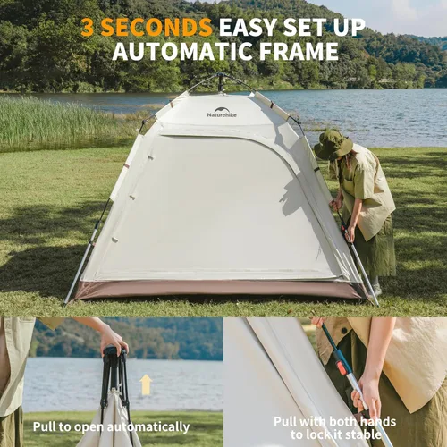 Miniatura 5 de Naturehike Upgraded Ango 3-4 Person Blackout Tent,Instant Pop up Tents for Camping, Waterproof Anti-UV Camping Tent