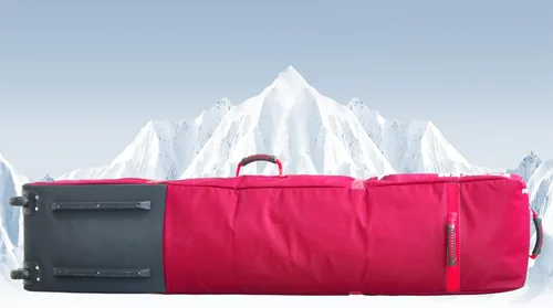 Miniatura 3 de D900 - Bolsa acolchada de snowboard con ruedas para viajes aéreos, impermeable de 71 pulgadas, gran capacidad para esquís/tablas de snowboard, Rojo