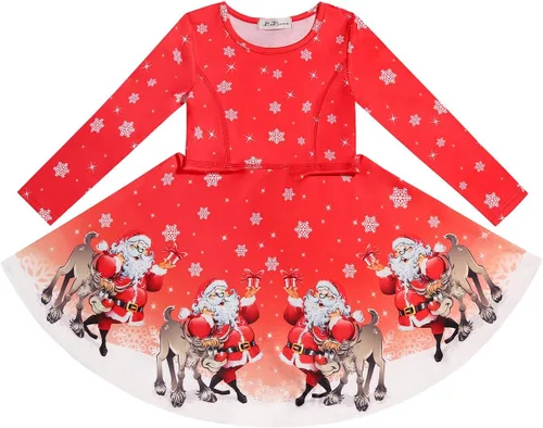 Miniatura 3 de LaBeca - Vestido sin mangas o de manga larga para niñas, vestidos informales con diseño de unicornio o sirena para niñas pequeñas o grandes