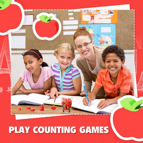 Miniatura 4 de 60 mini borradores de manzana para niños, regalos de bienvenida a la escuela, para contar en el aula, manipulativos de matemáticas, suministros