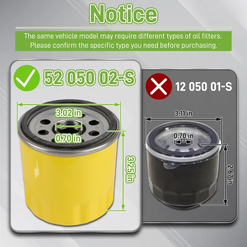 Miniatura 3 de 32 083 03-S Filtro de aire 52 050 02-S Filtro de aceite para Kohler SV710 SV715 SV720 SV730 SV735 SV810 SV820 SV840 Kit de motor de cortacésped