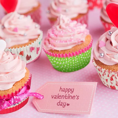 Miniatura 3 de 600 forros para cupcakes para el día de San Valentín, moldes de papel para hornear, papel para manualidades, con patrón de corazón, vasos