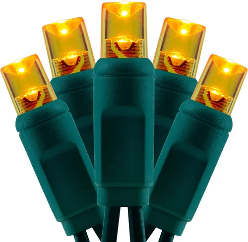 Miniatura 9 de Luces de Navidad de gran angular de una pieza rojas y verdes, 140 unidades, 48 pies, 2 juegos de 70 LED de 24 pies de alto, impermeables, 0.197 in