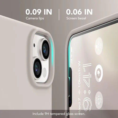 Miniatura 856 de GONEZ Funda de silicona para iPhone 15 Pro Max, compatible con Magsafe, protector de cámara + protector de pantalla, forro de microfibra suave
