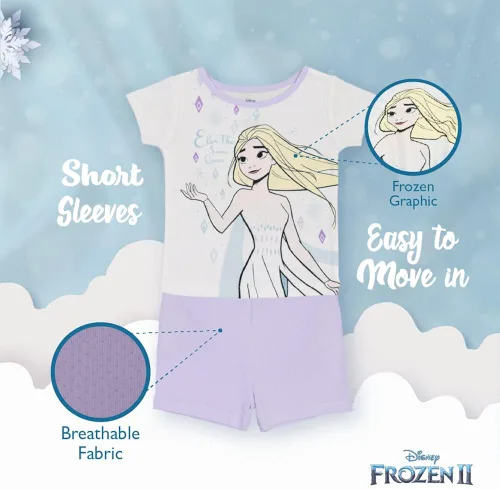 Miniatura 4 de Disney Girls 4-Piece Snug-fit Cotton Pajamas Set