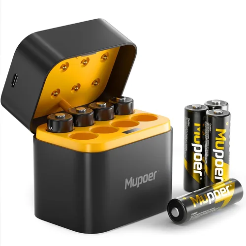 Miniatura 20 de Baterías AA recargables con caja, baterías de litio de 3600 mWh, AA de 1.5 V, 4 unidades, batería doble A, recargable, iones de litio de larga