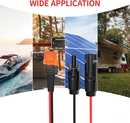 Miniatura 7 de ELFCULB Cable solar a XT60i de 12 AWG de 10 pies 2 10 25 35 50 75 100 pies conector solar a XT60i cable adaptador para estación de energía portátil