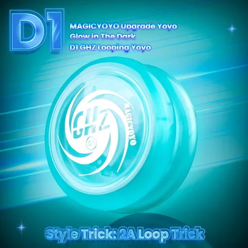 Miniatura 2 de MAGICYOYO Yoyo D1 GHZ Looping para niños de 8 a 12 años que brilla en la oscuridad, yoyo de retorno automático para principiantes, yoyo sensible