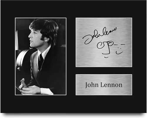 Miniatura 15 de HWC Trading John Lennon Los Beatles 40 x 30 cm (A3) Regalos Impresos Autógrafo Firmado Imagen para Fanáticos de Recuerdos Musicales - 40 x 30 cm
