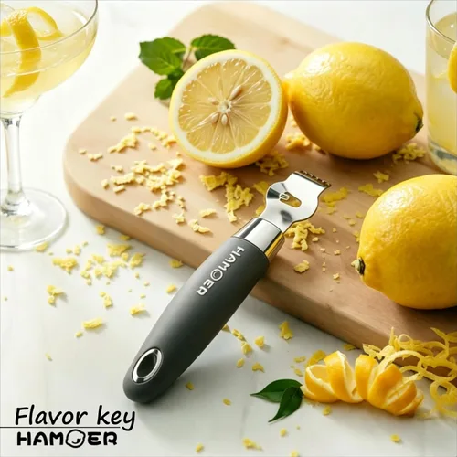 Miniatura 8 de Herramienta Rallador de Cítricos y Limón para KitchenAid - Cuchillo raspador con surcos múltiples y canal, hoja de acero inoxidable y mango curvo