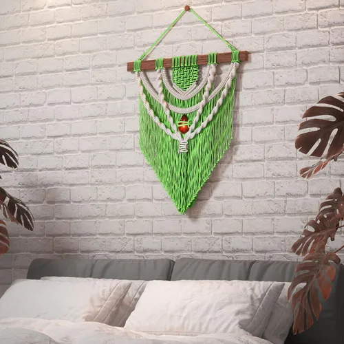 Miniatura 8 de Cordón de algodón para macramé de 5mm x 109 yardas, ZUEXT 100% natural hecho a mano con 4 hebras trenzadas y torcidas de algodón para colgar plantas