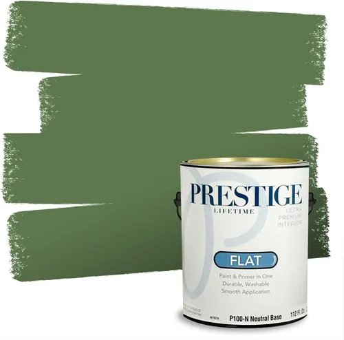 Miniatura 127 de PRESTIGE Pintura exterior e imprimación en uno, aloe, plano, 1 galón