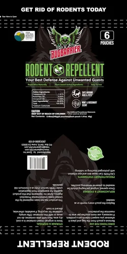 Miniatura 7 de Bolsas de disuasión repelentes de ratones extra fuertes, USDA 99% a base biológica, aceites de menta y romero repelen ratones que anidan