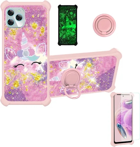 Miniatura 93 de jioeuinly JSF-DJS - Funda compatible con Nothing Phone 2a con protector de pantalla de vidrio templado, policarbonato duro + silicona suave, soporte