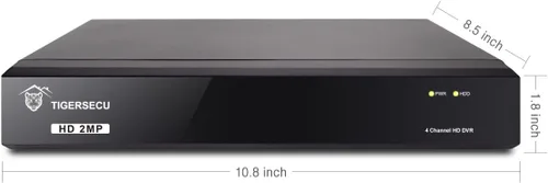 Miniatura 6 de TIGERSECU Grabador de seguridad DVR híbrido 4 en 1 de 4 canales Super HD 1080P con disco duro de 1 TB, para cámaras TVI/AHD/CVI/analógicas de 2MP