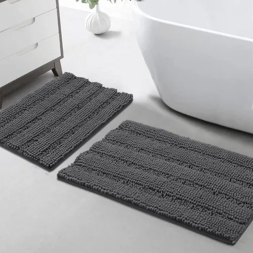 Miniatura 154 de Turquoize Alfombras de Baño de Chenilla Peludas Alfombra de Baño Antideslizante Gruesas Alfombras Peludas para Baño Chenilla Juego de Alfombra