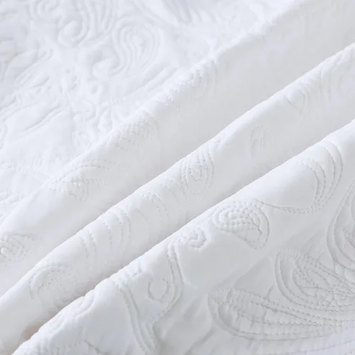 Miniatura 202 de HoneiLife - Juego de colcha de tamaño Queen, juego de ropa de cama de pana bordada de 3 piezas, colcha de lujo, ligera, cálida, para todas las Pana