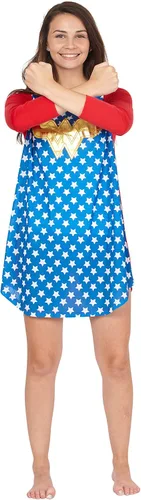 Miniatura 3 de Wonder Woman DC Comics Logo Ragalan - Camisón de pijama, Rojo