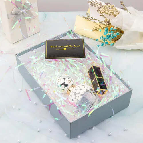 Miniatura 5 de Caleihd - Relleno de papel triturado de 5.3 onzas, papel arrugado, cortado, confeti, serpentina, para Navidad, boda, cumpleaños, dama de honor