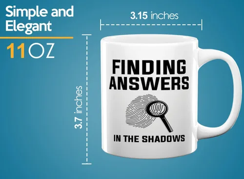 Miniatura 6 de Taza de café de detective de 11 oz blanco - Encontrar respuestas en - Oficial de policía Patrulla policía Detective Sheriff Police Enforcement
