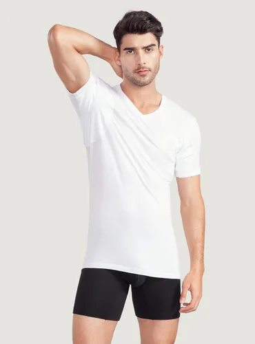 Miniatura 2 de DAVID ARCHY Men's Undershirt with Underarm Sweat Proof Pads, Bamboo Rayon T-Shirt Odor Defense Tees for Men, 2-Pack