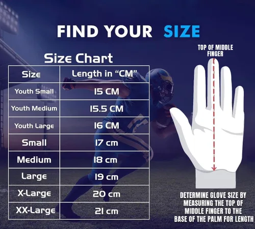 Miniatura 7 de Glorious Traders Adult & Youth Football Gloves - Ultimate Performance Booster with Super Sticky Grip Negro