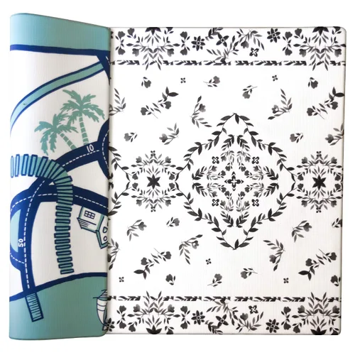 The Shwally PlayMat - Alfombra de juego suave para bebé, tapete de espuma reversible, impermeable, limpiable, duradero, no tóxico e hipoalergénico,