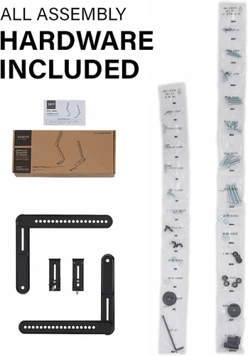 Miniatura 6 de SANUS Kit de montaje universal para barra de sonido de TV para montar barras de sonido debajo del televisor - Se adapta a la mayoría de las barras