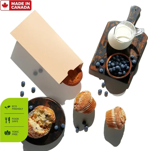 Miniatura 3 de Culinware Bolsas de papel kraft – Bolsas marrones duraderas para aperitivos, almuerzo, sándwich, pasteles, palomitas de maíz, comestibles