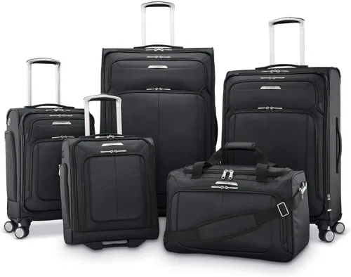 Miniatura 6 de Samsonite Solyte DLX Softside - Equipaje extensible con ruedas giratorias, Negro (Midnight black)), 123568-1548